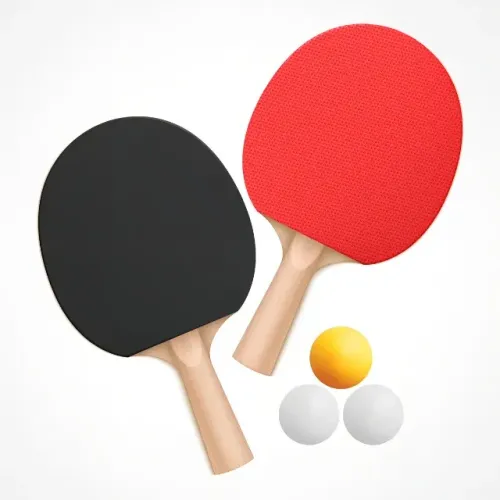 kit ping pong tenis de mesa 2 raquetes d madeira 3 bolinha profissional cn773