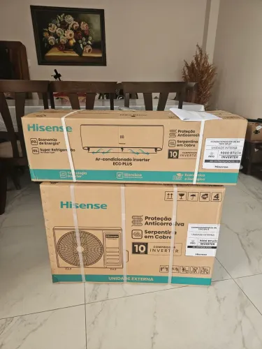 Ar-Condicionado Inverter 9000 BTUs Hisense Eco Plus 220V R-32 (Lacrado c NF e Garantia)
