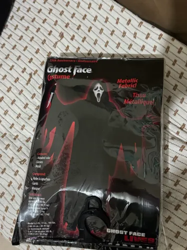 Fantasia Ghost Face Adulto - Edição do Filme de 25º Aniversário 