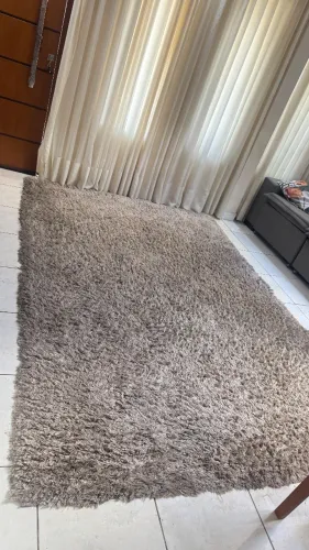 Tapete fio de seda 3m x 2m otimo estado cor areia
