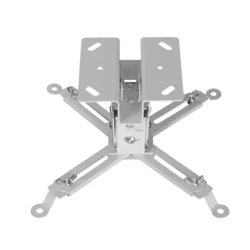 Suporte para Projetor de Teto Ajustável Universal com 4 Pontos de Fixação Branco em Aço