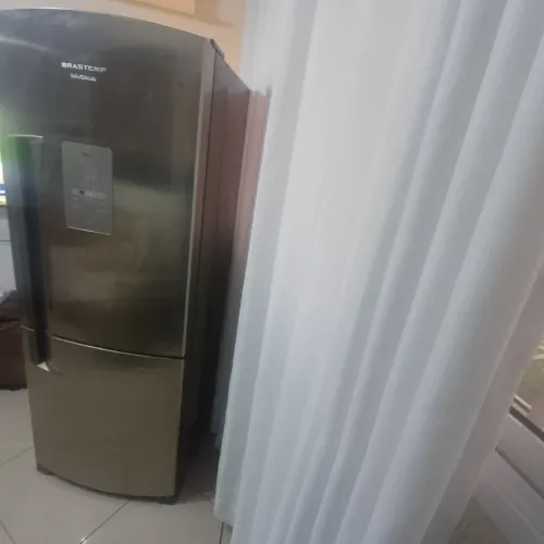 Geladeira inversa inox evox linda