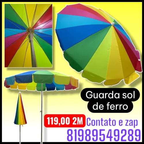 Guarda sol de ferro 2M tipo sobrinha de frevo