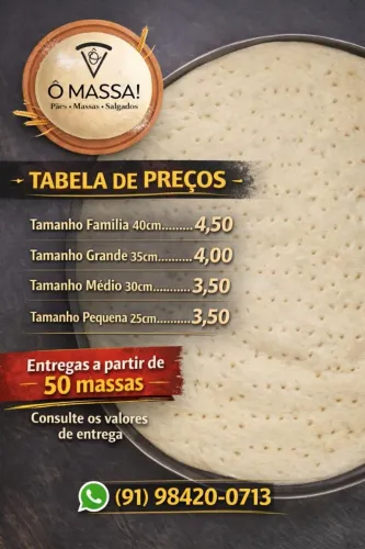 MASSA PARA PIZZARIA