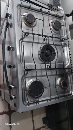 Fogao inox 5 bocas automático 