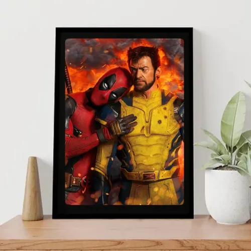 3 Quadros Marvel Emoldurados