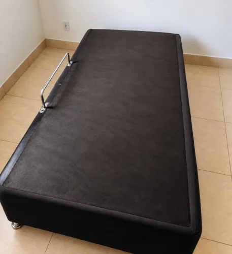 Cama Box Baú Solteiro Ortobom em Courino - Ótimo Estado