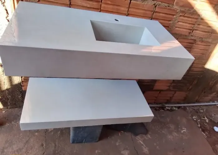 Pia Esculpida de Porcelanato para banheiro