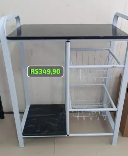 Fruteira dupla com tampos de mármore - Oferta