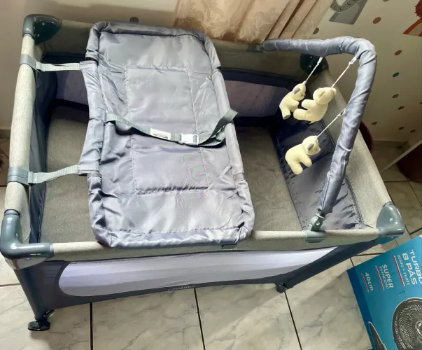 Berço portátil baby style (CINZA) 