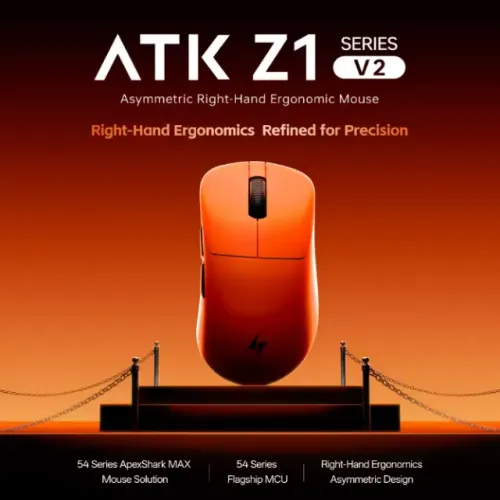 [Novo] Mouse Wireless ATK Z1 V2 Ultimate, 8000Hz, PAW3950 Ultra, Switches Ópticos, 54g, PC