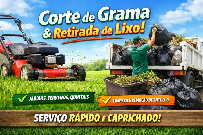 Corte de Grama e Limpeza de Terreno 