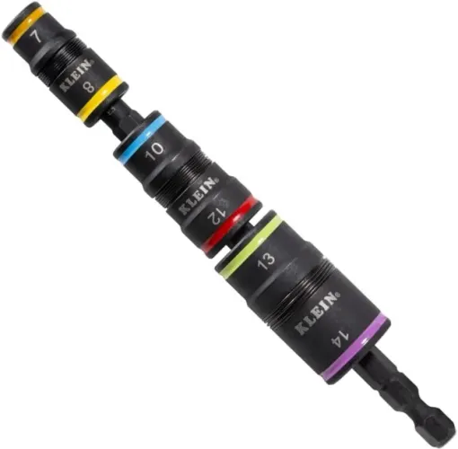 Kit de Soquete Duplo de Impacto 6 em 1 Métrico, Aço Cromo Vanádio, Encaixe 1/2", Alta Resi