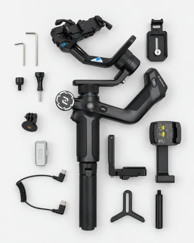 Gimbal estabilizador SCORP Mini 2 com 3 eixos e rastreamento IA