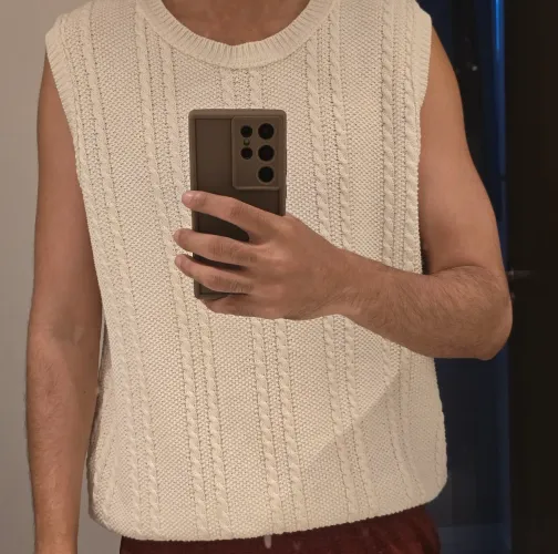 Colete masculino de tricot