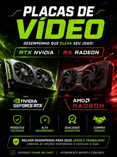 Placa de vídeos RX 6600 e RTX 5060