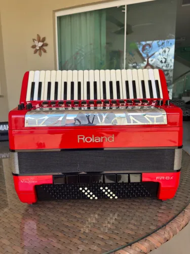 Acordeon Roland Fr-8x-bk Midi 41 Teclas 120bx Com Bag Preto