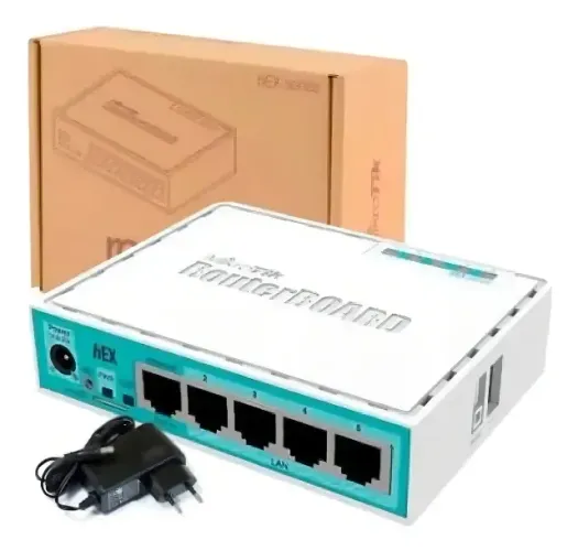 KIT com 8 - Roteador MikroTik Hex RB750Gr3 Branco