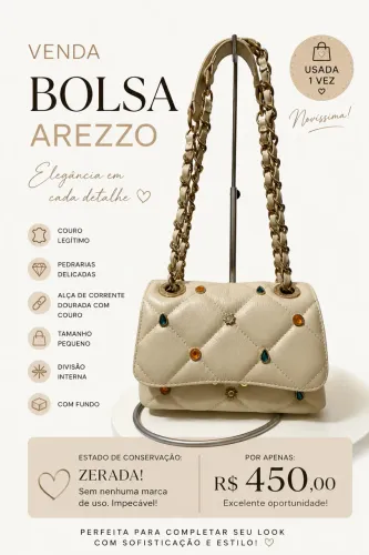 Bolsa Arezzo Novissima couro 