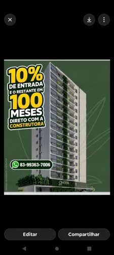 Loucura. 10% de entrada e o restante em 100 meses com a construtora