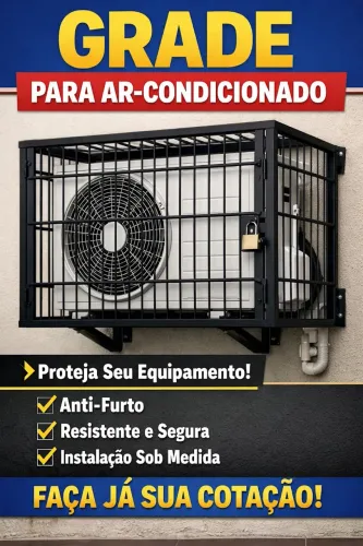Grade de proteção para ar condicionado