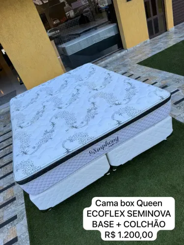 Cama Box Queen Size ECOFLEX SEMINOVA TOP - ENTREGO 