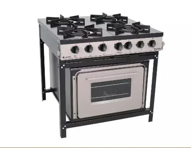 FOGAO 4 BOCAS COM FORNO MODELO BRAVO VENANCIO - NOVO