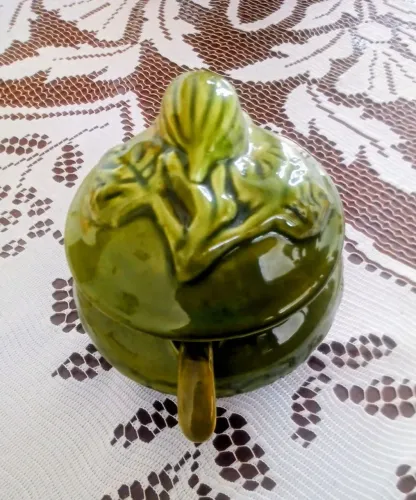 Açucareiro antogo em ceråmica vitrificada