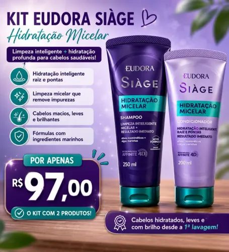 Kit shampoo e condicionador SIAGE 