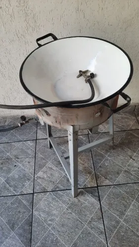 Kit Tacho Esmaltado Ágata + Fogareiro de Alta Pressão com Suporte