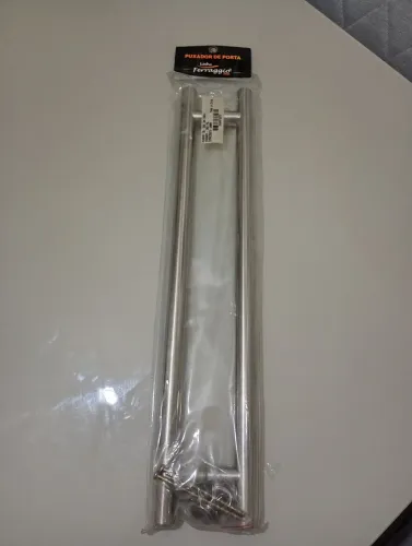 Puxador de porta cromado - novo