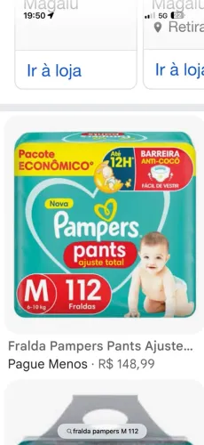 FRALDA PAMPERS M