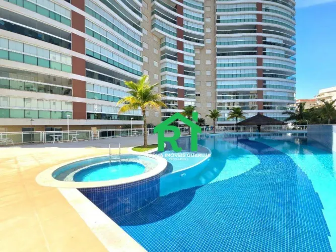 Apartamento à beira mar com Varanda Gourmet, 3 Quartos, 1 Suítes, 2 vaga - Enseada - Guaru