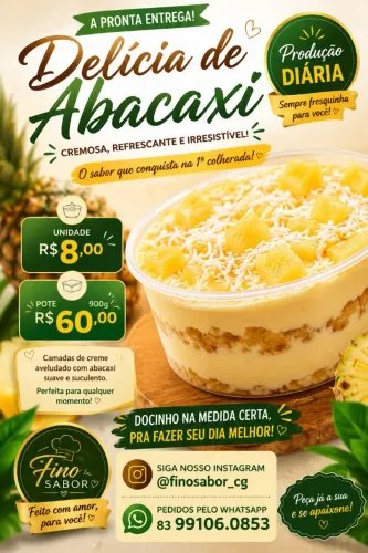 Delícia de Abacaxi - Pronta entrega
