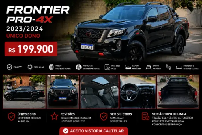 Nissan Frontier Pro4x CD 4X4 2.3 Bi-TB Die. AUT 2024
