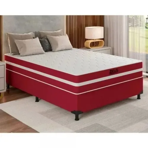 CAMA BOX ZEUS CONFORT - COLCHÃO + BASE - FRETE GRATIS SALVADOR E LAURO!
