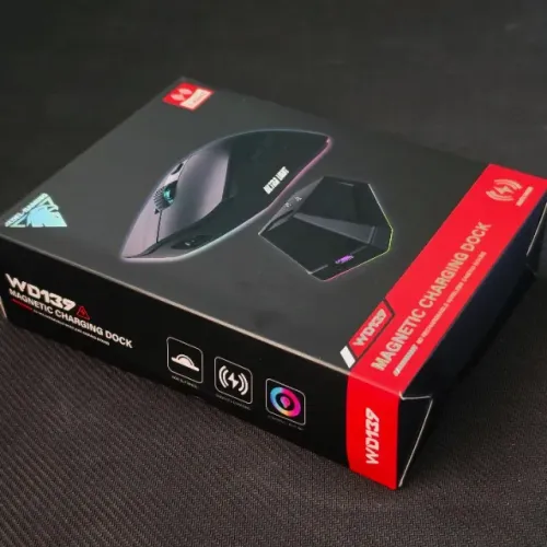 Mouse Gamer Jedel WD-139 Preto com Dock - RGB (Novo, Lacrado)
