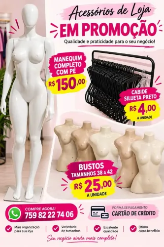 Itens para loja de roupa