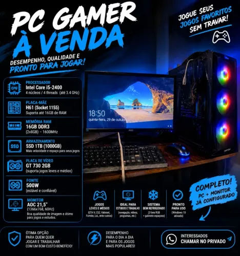 Vendo PC GAMER semi novo