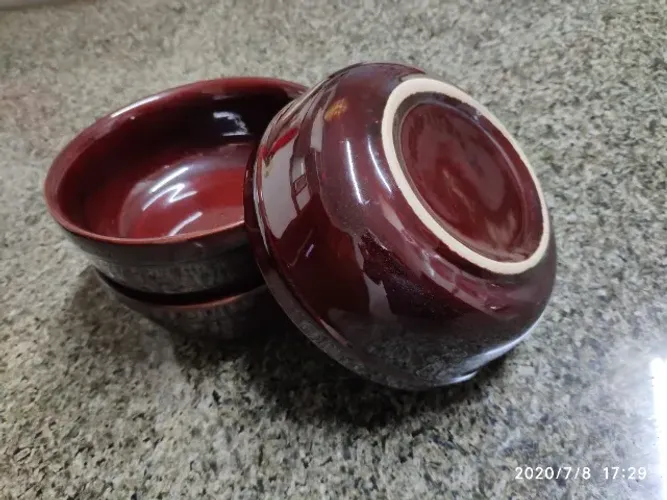 02 tigelas consomê, cumbucas ou ramequim em cerâmica vitrificada Novas
