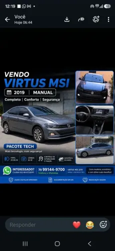 Volkswagen Virtus 1.6 MSI Flex 16V 5P Mec. 2019