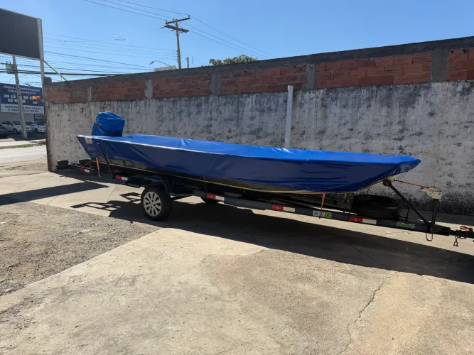 Barco canoa marreco 5,50 Veneza 2025 motor 15hp mercury