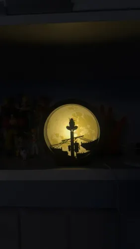 Luminária Itachi Uchiha - Naruto - Impressão 3D com LED