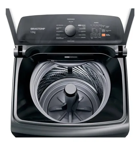 LAVADORA DE ROUPAS BRASTEMP 12KG TITÂNIO BWK12A9 - 110 VOLTS