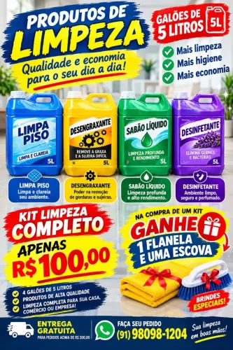 Kit limpeza completo