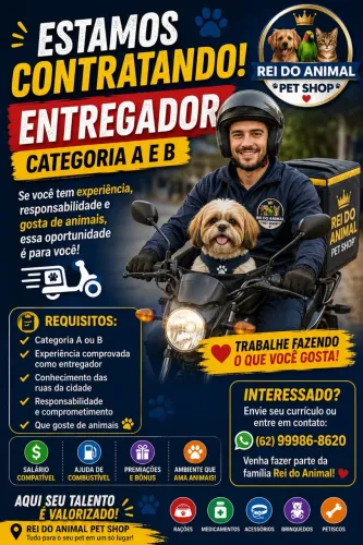 Vaga para Entregador em TRINDADE GOIÁS