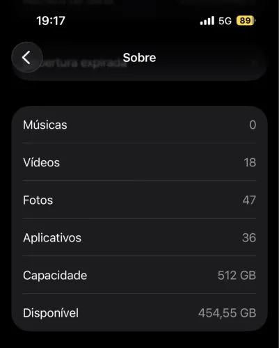 iPhone 14 Pro 512gb 84%?Esim e chip físico, celular raro.