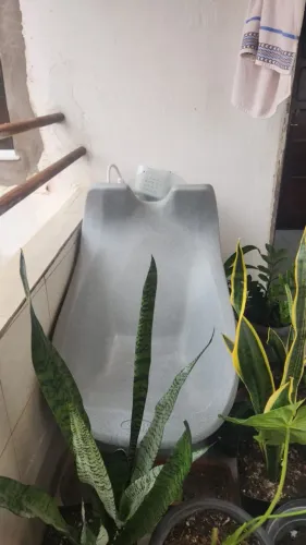 Cadeira para lavar cabelo em salão 