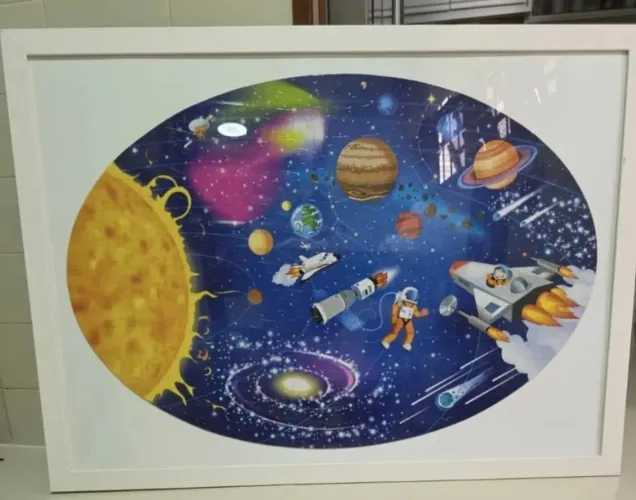 Quadro grande com vidro Sistema solar 
