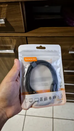 Cabo Toocki Tipo C para Tipo C 100W 5A Carregamento Turbo PD 3.0 (1 Metro)